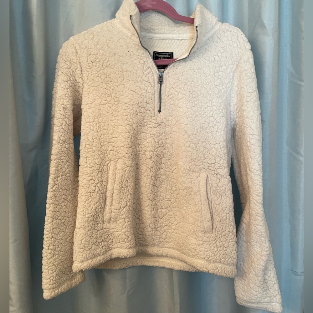 Abercrombie and Fitch Cream Sherpa Jacket